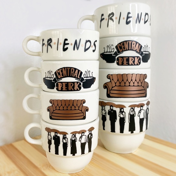 FRIENDS 1 Coffee Espresso set 2 oz cups - Picture 1 of 4